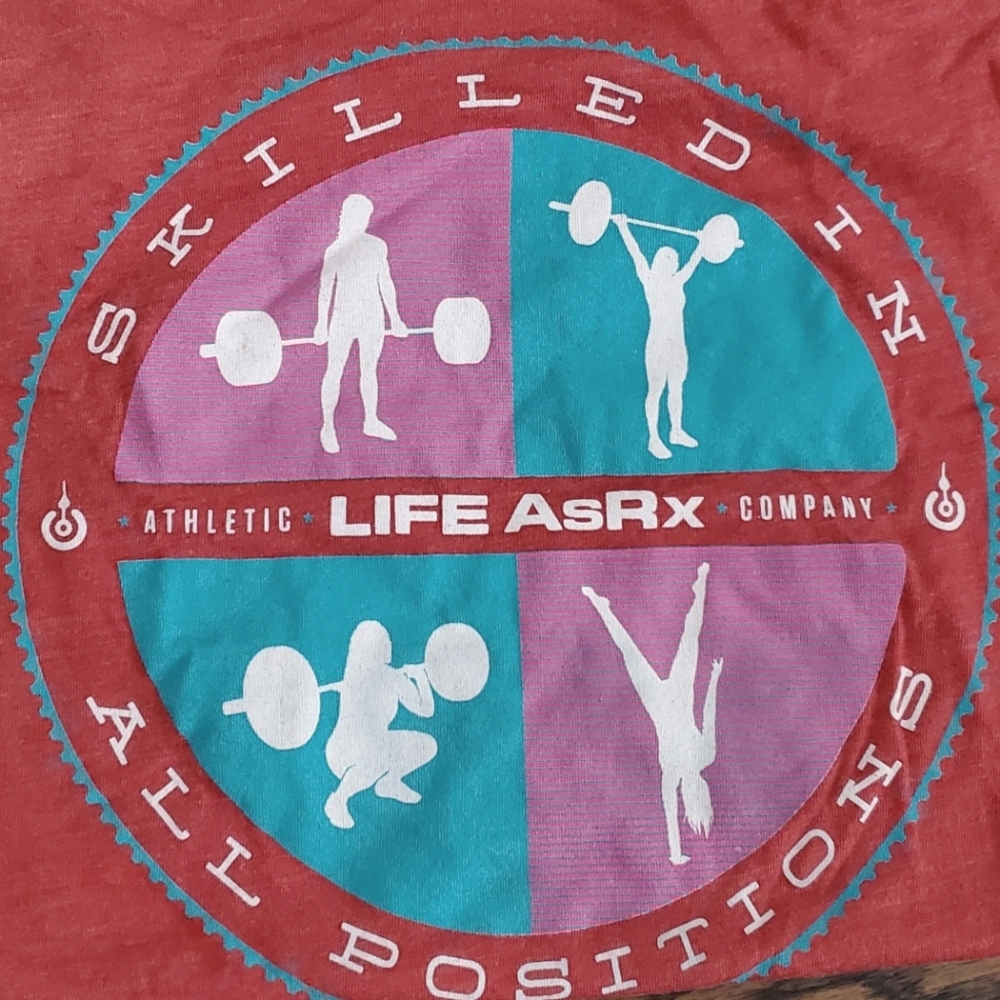 EUC triblend racerback life as rx tank Sz L